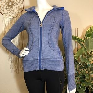 Lululemon | Blue Stripped Scuba Hoodie